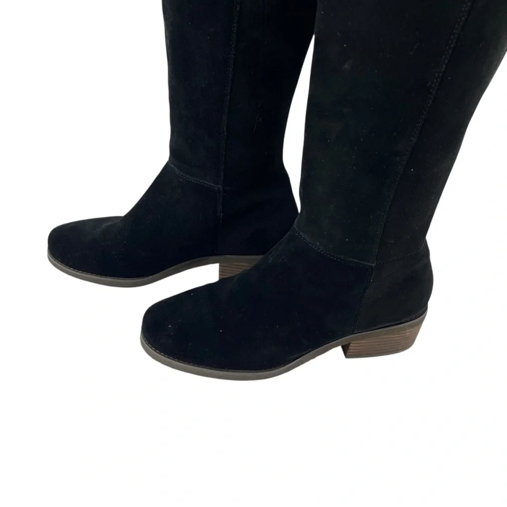 Lucky brand Black genuine, leather suede‎ Over-the-Knee Boots size 9 1/2